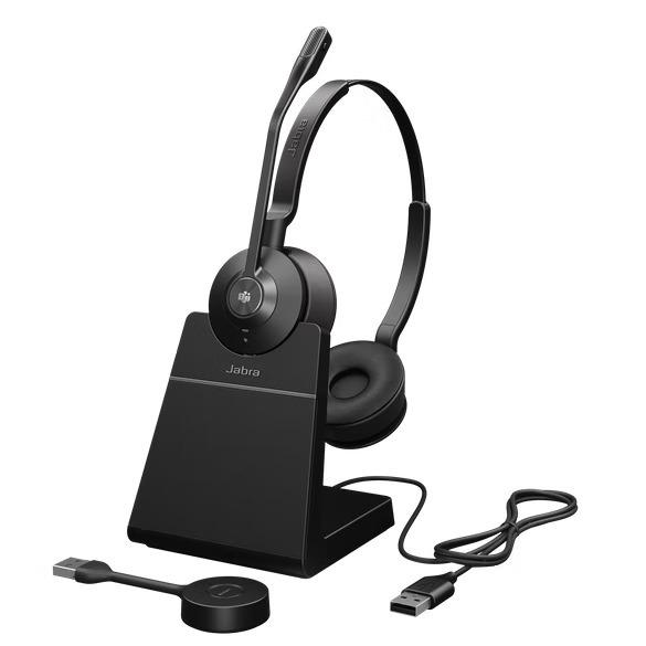 Ausinės su įkrovimo stotimi Jabra Engage 55 UC Stereo USB-A