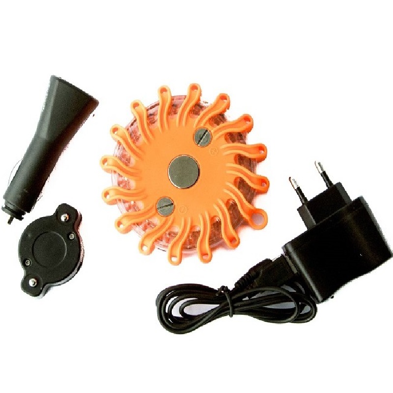 Blyksinti mini LED įspėjamoji lemputė (oranžinė)