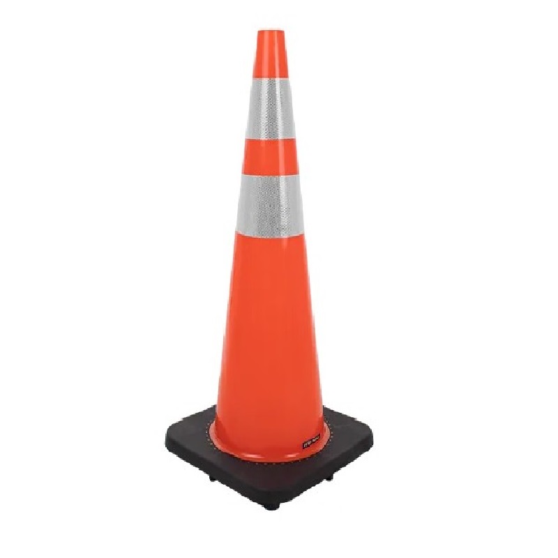 Šviesą atspindintis kelio kūgis su pagrindu, 75 cm
