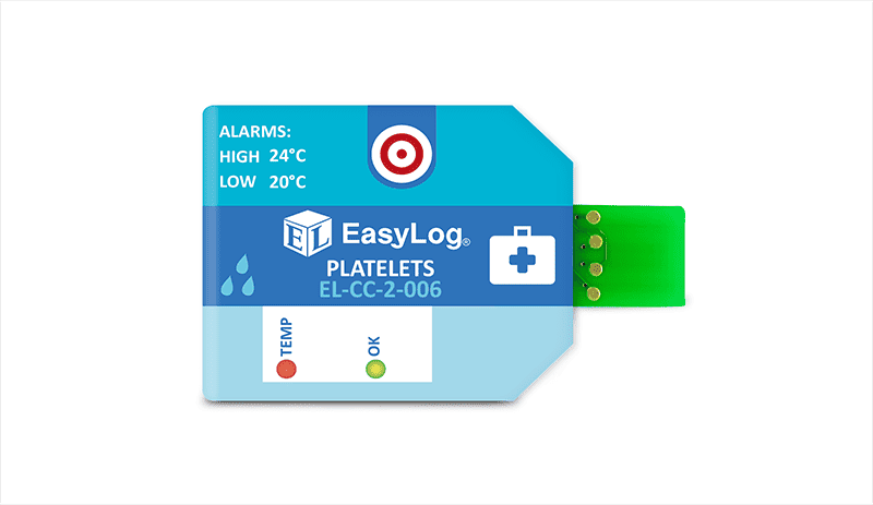 Vienkartinis trombocitų transportavimo temperatūros ir drėgmės duomenų kaupiklis EasyLog EL-CC-2-006 PK10