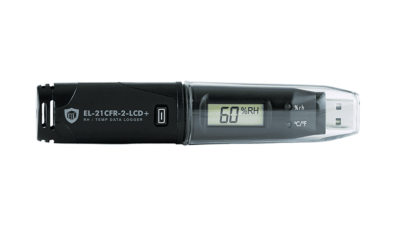 Temperatūros ir drėgmės duomenų registratorius EasyLog EL-21CFR-2-LCD+