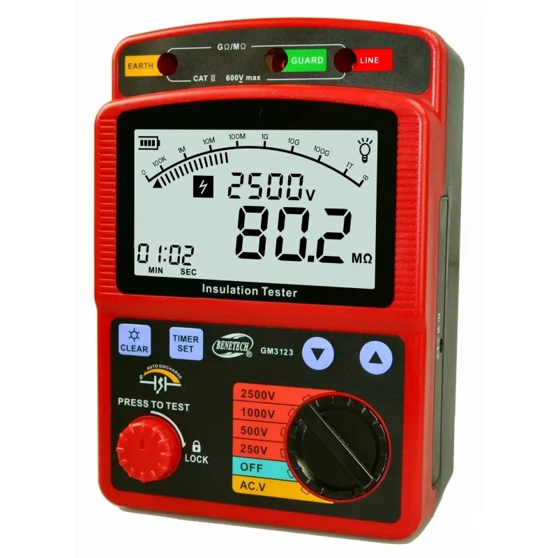 Aukštos įtampos izoliacijos varžos matuoklis Benetech GM3123 