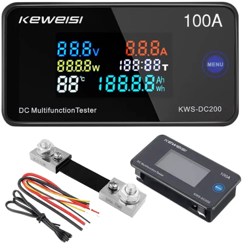 Ampermetras-voltmetras KWS-DC200 100A