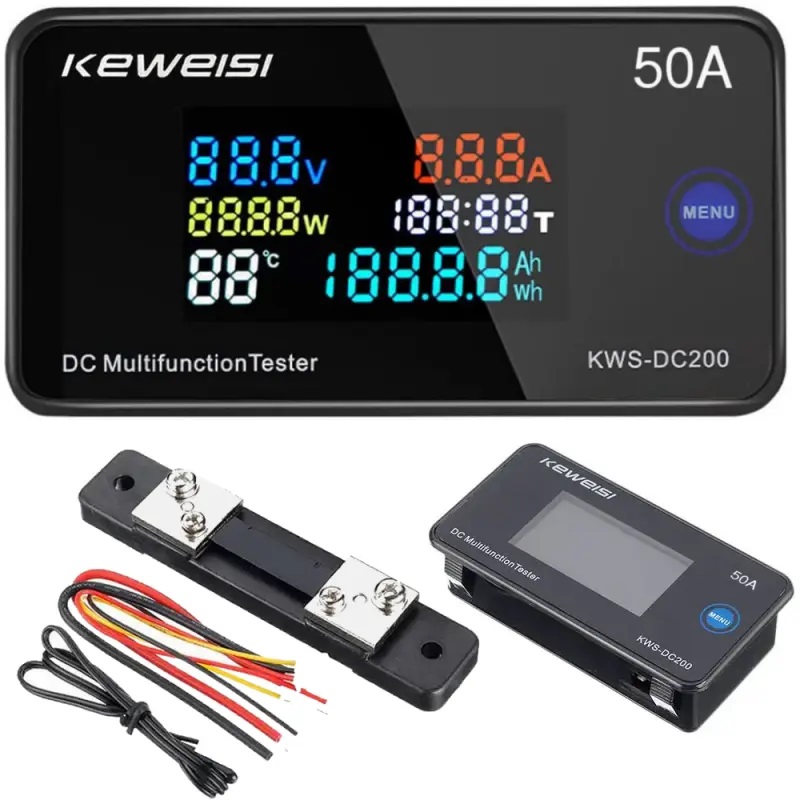 Ampermetras-voltmetras KWS-DC200 50A