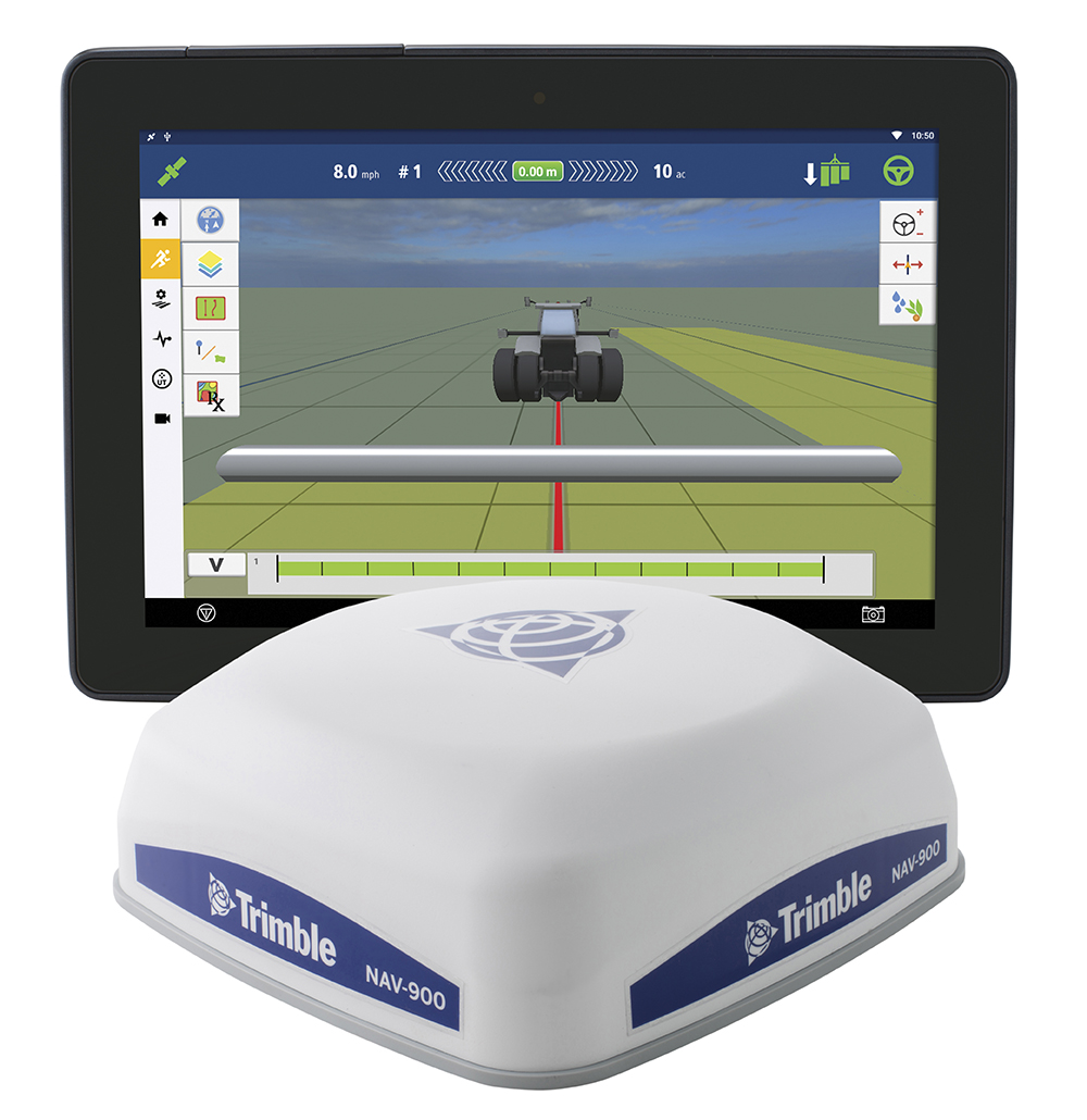 Lygiagretaus vairavimo sistema TRIMBLE GFX 750 ir orientavimo valdiklis NAV-900