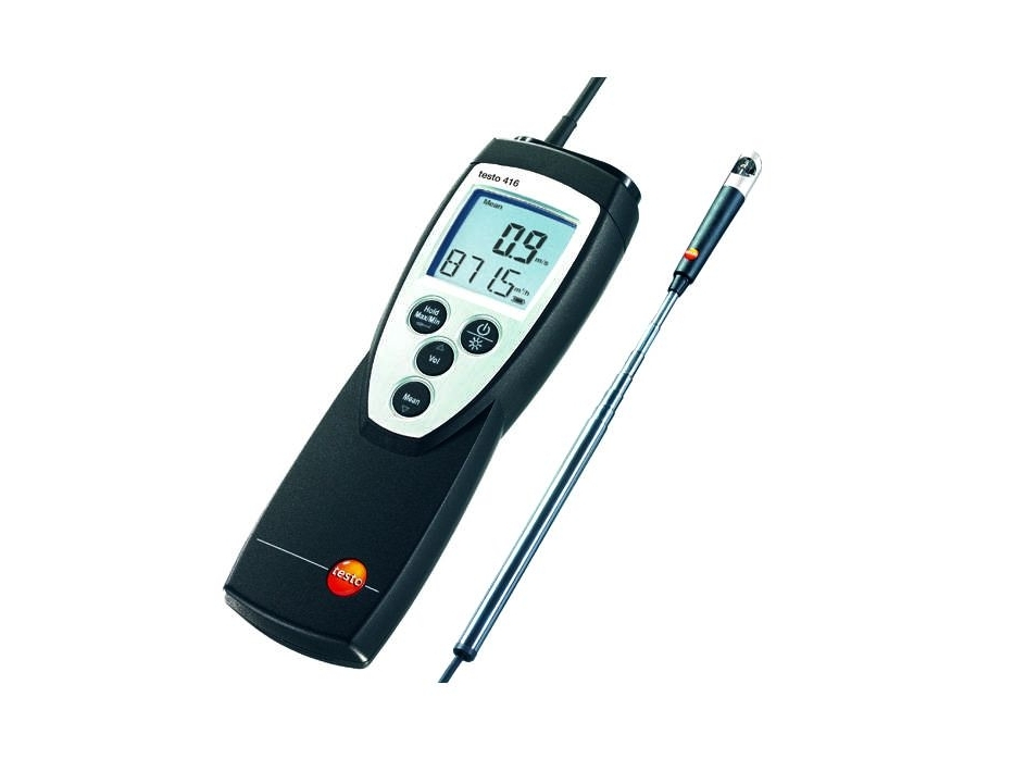 Anemometras su teleskopine rankena ir menteliniu zondu Testo 416