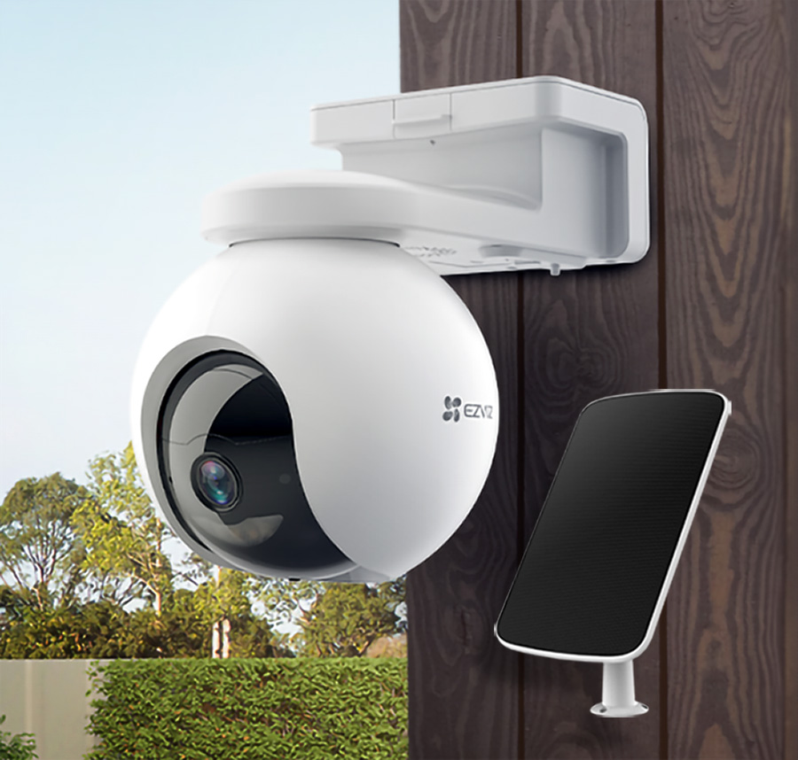 Lauko vaizdo stebėjimo kamera EZVIZ CS-EB8 4G + saulės kolektorius EZVIZ CS-CMT