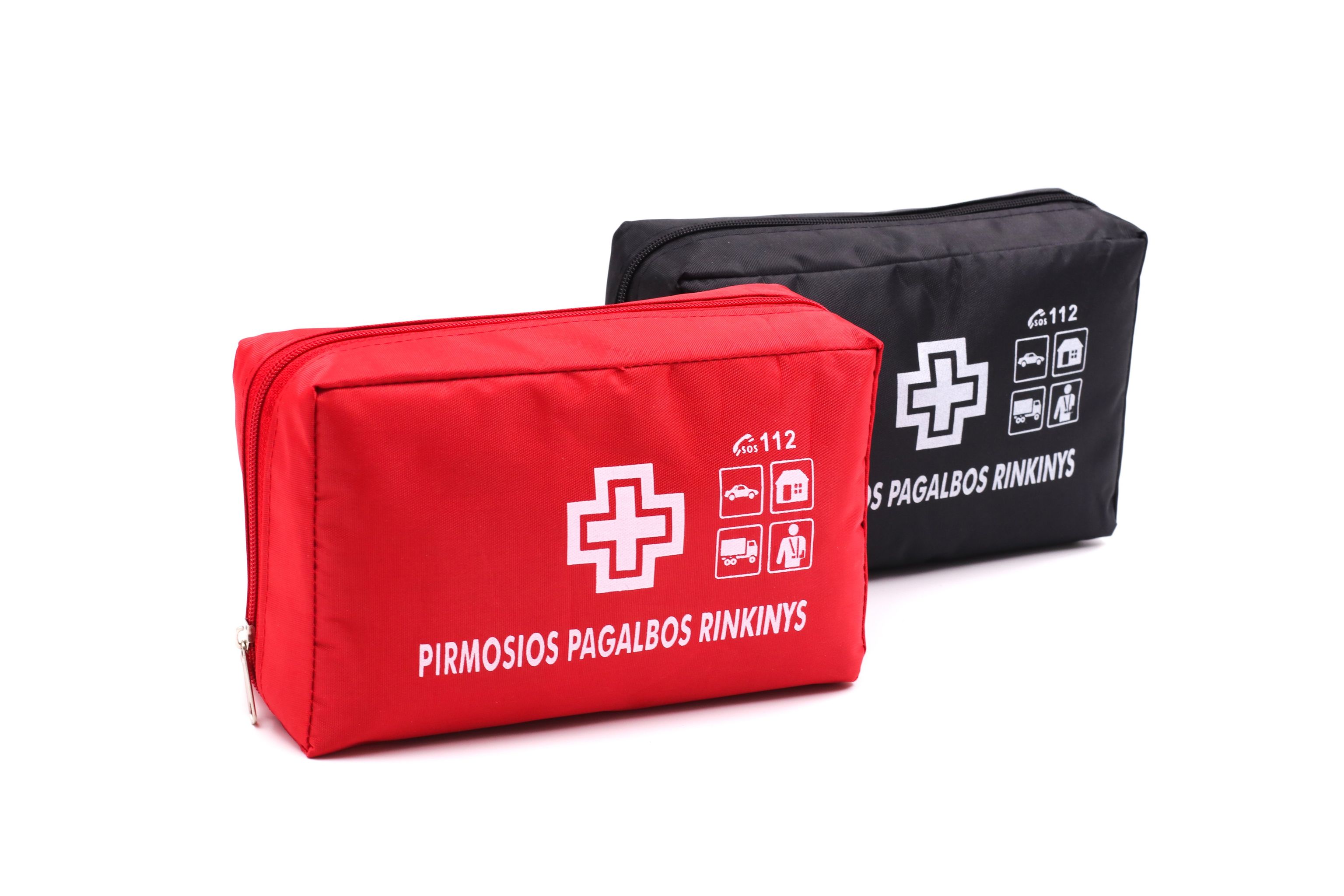 Pirmos pagalbos vaistinėlė PVC dėkle transporto priemonėms (atnaujinta sudėtis)